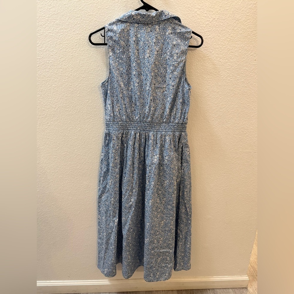 NWT J.Crew Factory Printed collared midi dress, NWT, SZ 4 - Picture 3 of 4